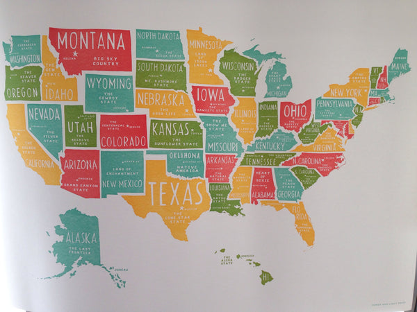 Power & Light Press - United States Poster