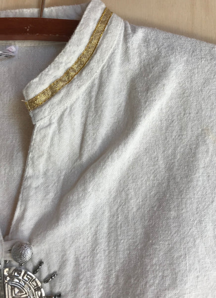 Silver Sun Button Blouse