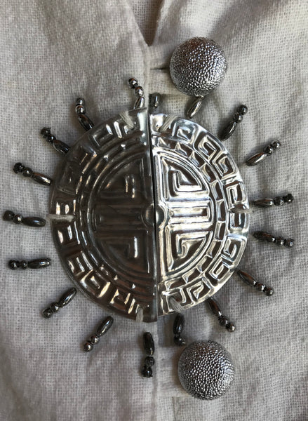 Silver Sun Button Blouse