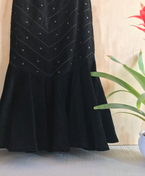 Black Suede Mermaid Dress