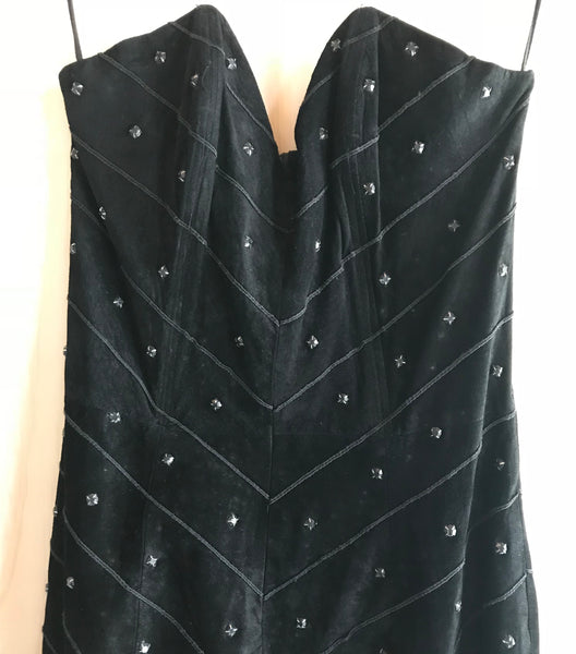 Black Suede Mermaid Dress