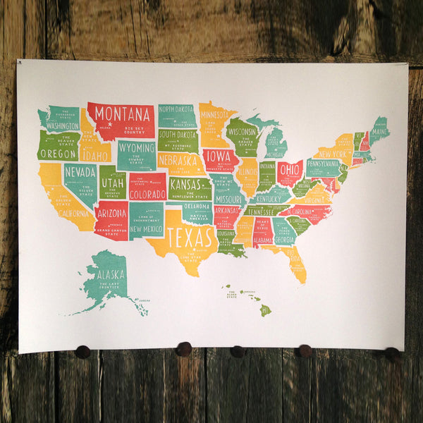 Power & Light Press - United States Poster | SMALL ROOM COLLECTIVE